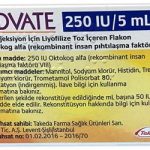 ADVATE 250 IU 5 ML IV ENJEKSIYON ICIN LIYOFILIZE TOZ ICEREN FLAKON
