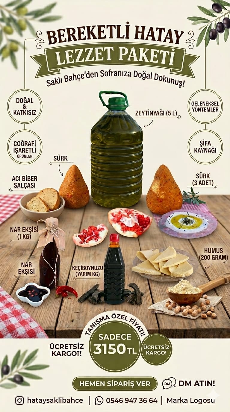 Sayakademi Öneriyor: Doğal Hatay Ürünleri